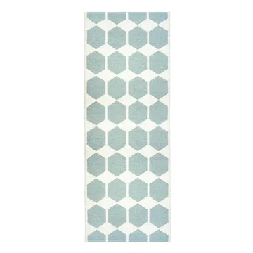 Anna tæppe aqua (turkis) - 70 x 200 cm - Brita Sweden