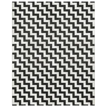 Gunnel tæppe sort stor - 150 x 200 cm - Brita Sweden