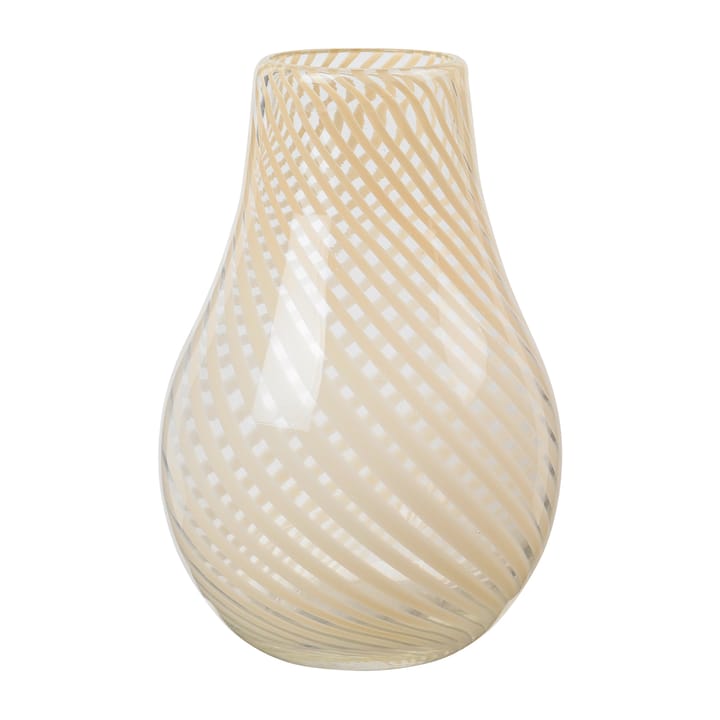 Ada Cross Stripe vase 22,5 cm - Light yellow - Broste Copenhagen