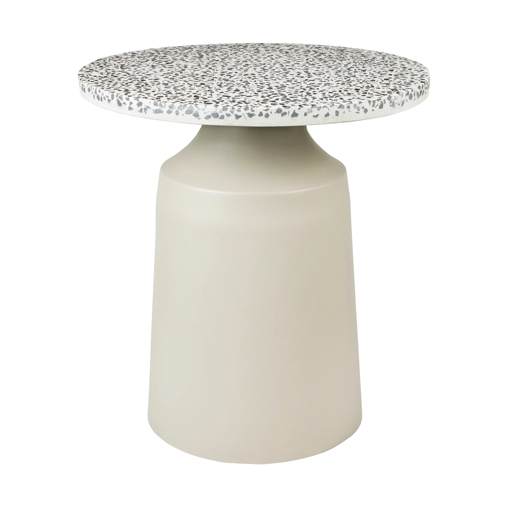 Agari sidebord Ø45x45 cm, Rainy day grey-black Broste Copenhagen