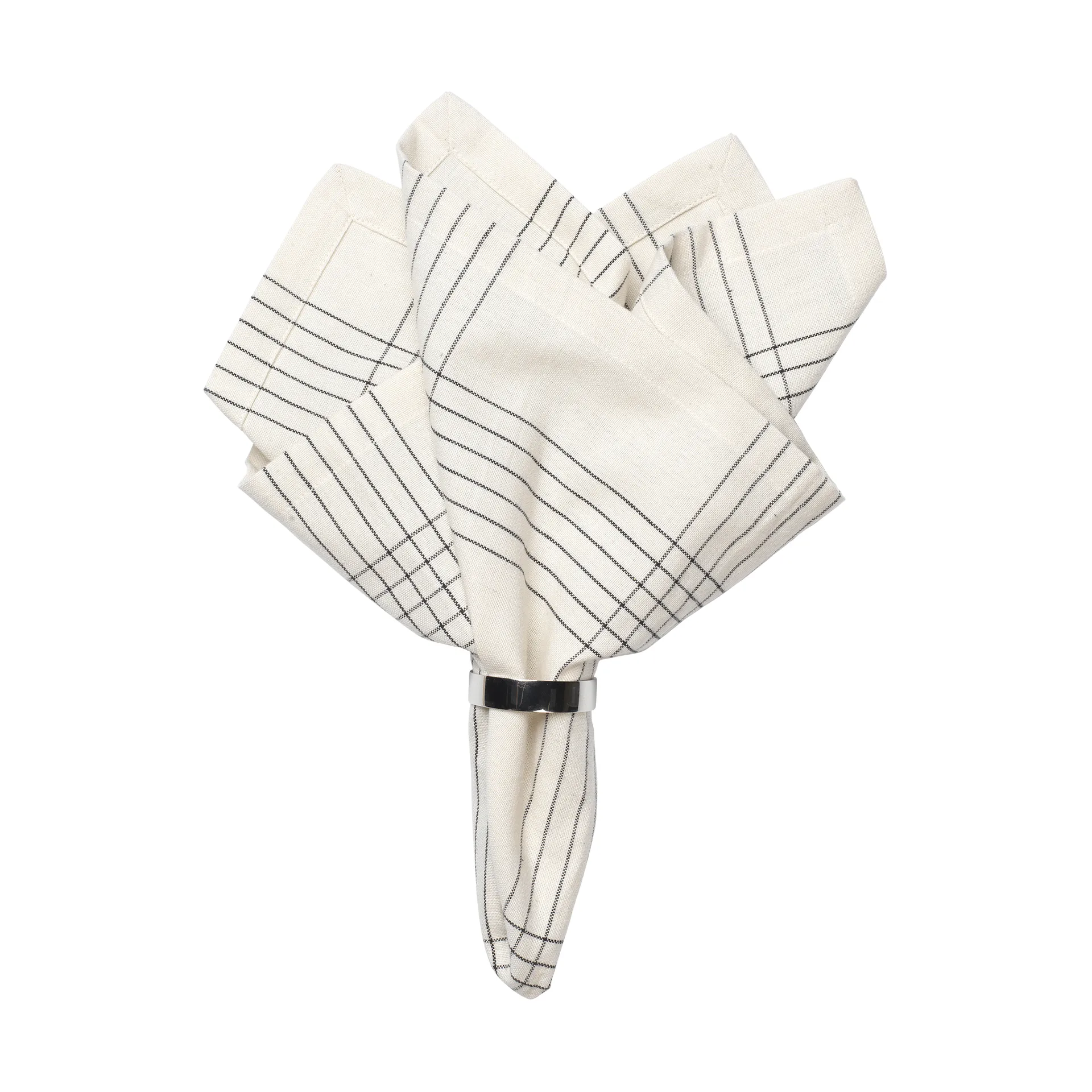 Alice stofserviet 45x45 cm, Black-natural Broste Copenhagen