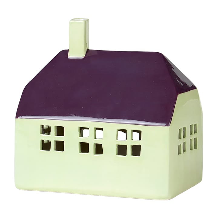 Bo dekorationshus 13,2x18 cm - Light green/Blackberry purple - Broste Copenhagen