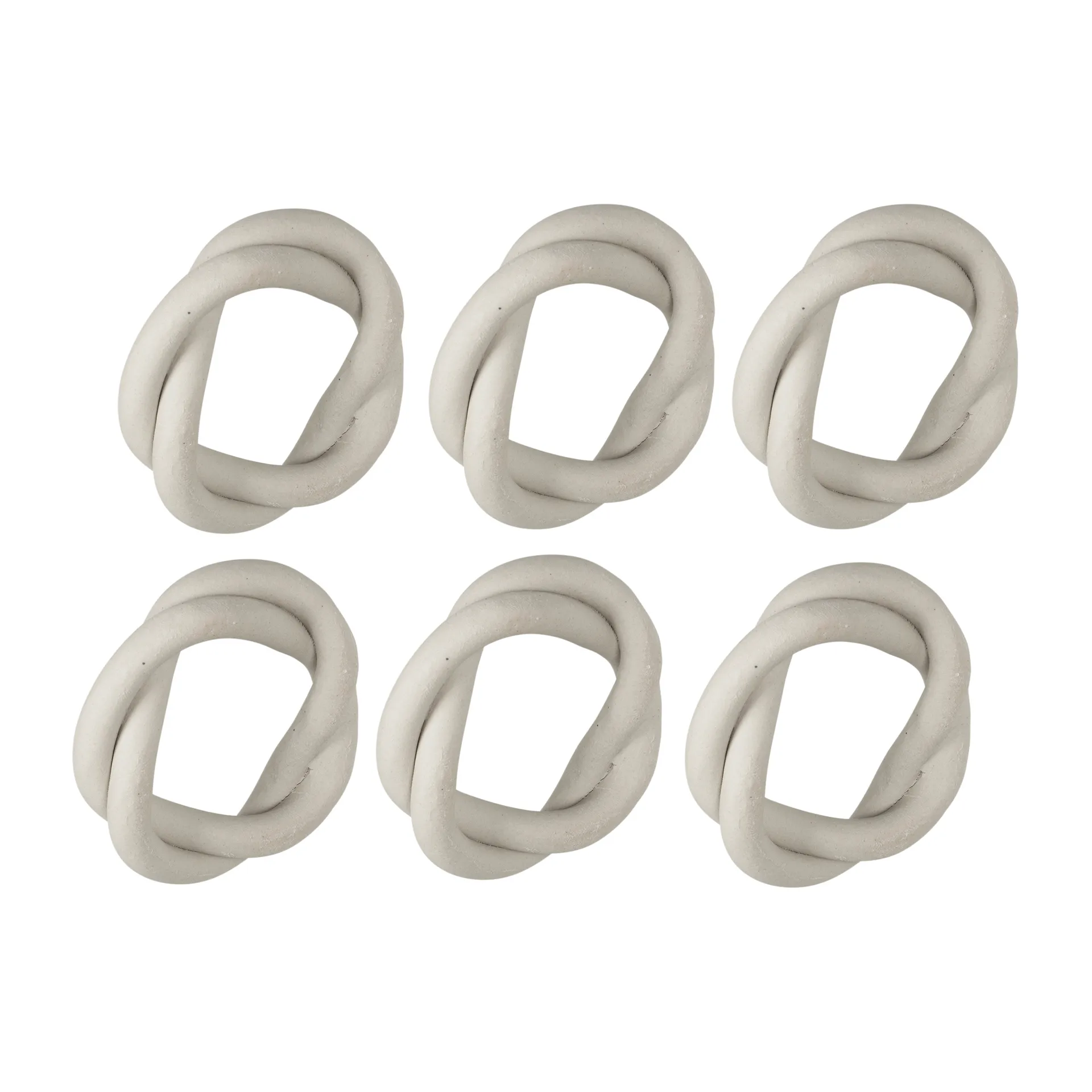Braid servietring Ø6,5 cm 6-pak, Light beige Broste Copenhagen