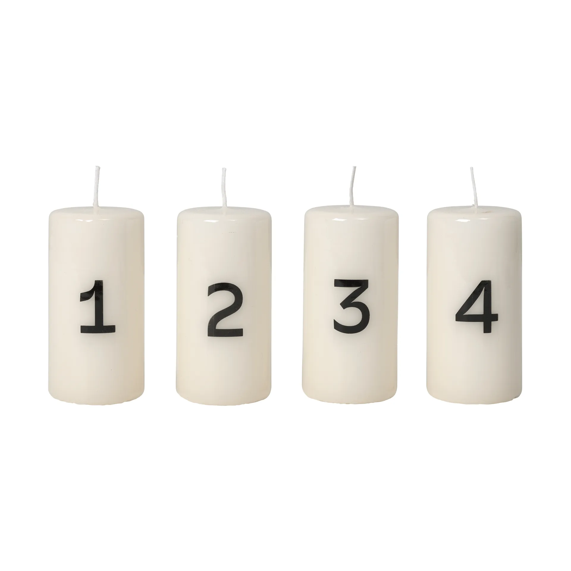 Broste adventslys, White-Black, 4 dele Broste Copenhagen