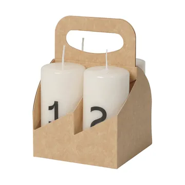 Broste adventslys - White-Black, 4 dele - Broste Copenhagen