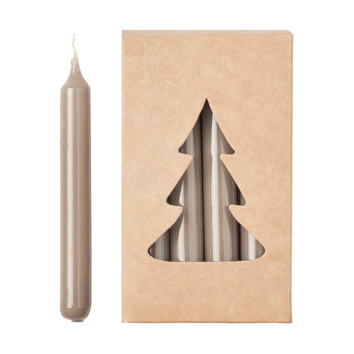 Broste juletræslys glossy Ø1,2x10,2 cm 20-pak, Linen Broste Copenhagen