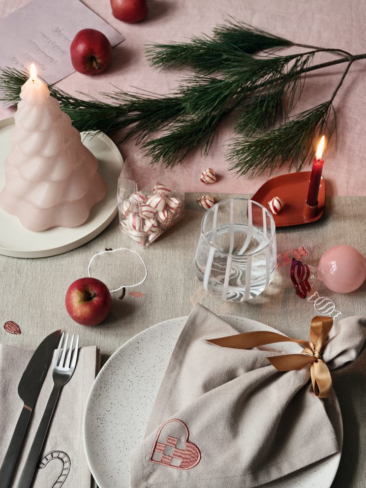 Candy juletræspynt glas 2 dele, Dusty pink Broste Copenhagen