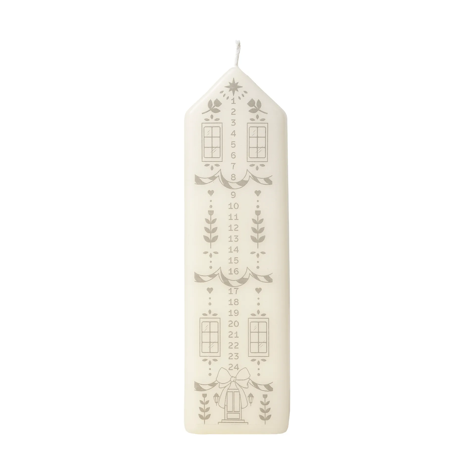Casa kalenderlys, White-Silver Broste Copenhagen
