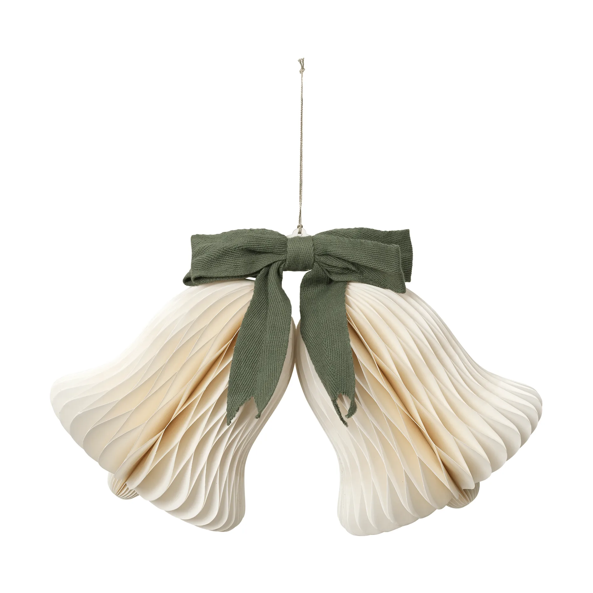 Chime klokke juleophæng, Off White-Grape Leaf Green Broste Copenhagen