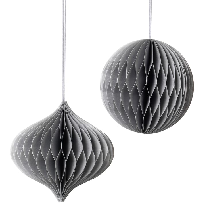 Christmas mix julekugle/julepynt 2-pak - Silver - Broste Copenhagen