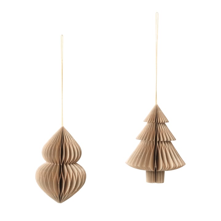 Christmas mix juletræ/julepynt 2-pak - Natural brown - Broste Copenhagen