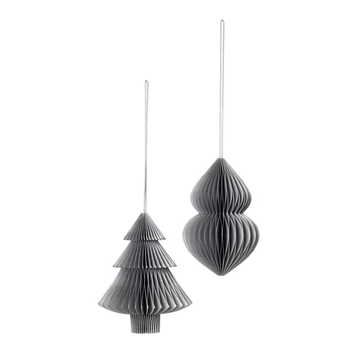 Christmas mix juletræ/julepynt 2-pak - Silver - Broste Copenhagen