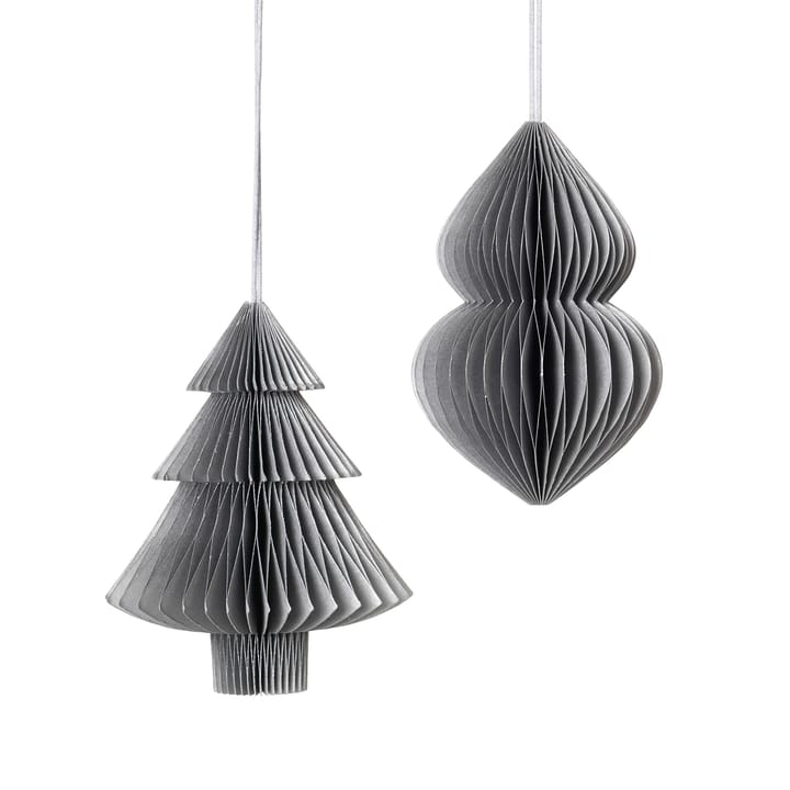 Christmas mix juletræ/julepynt 2-pak Silver Broste Copenhagen