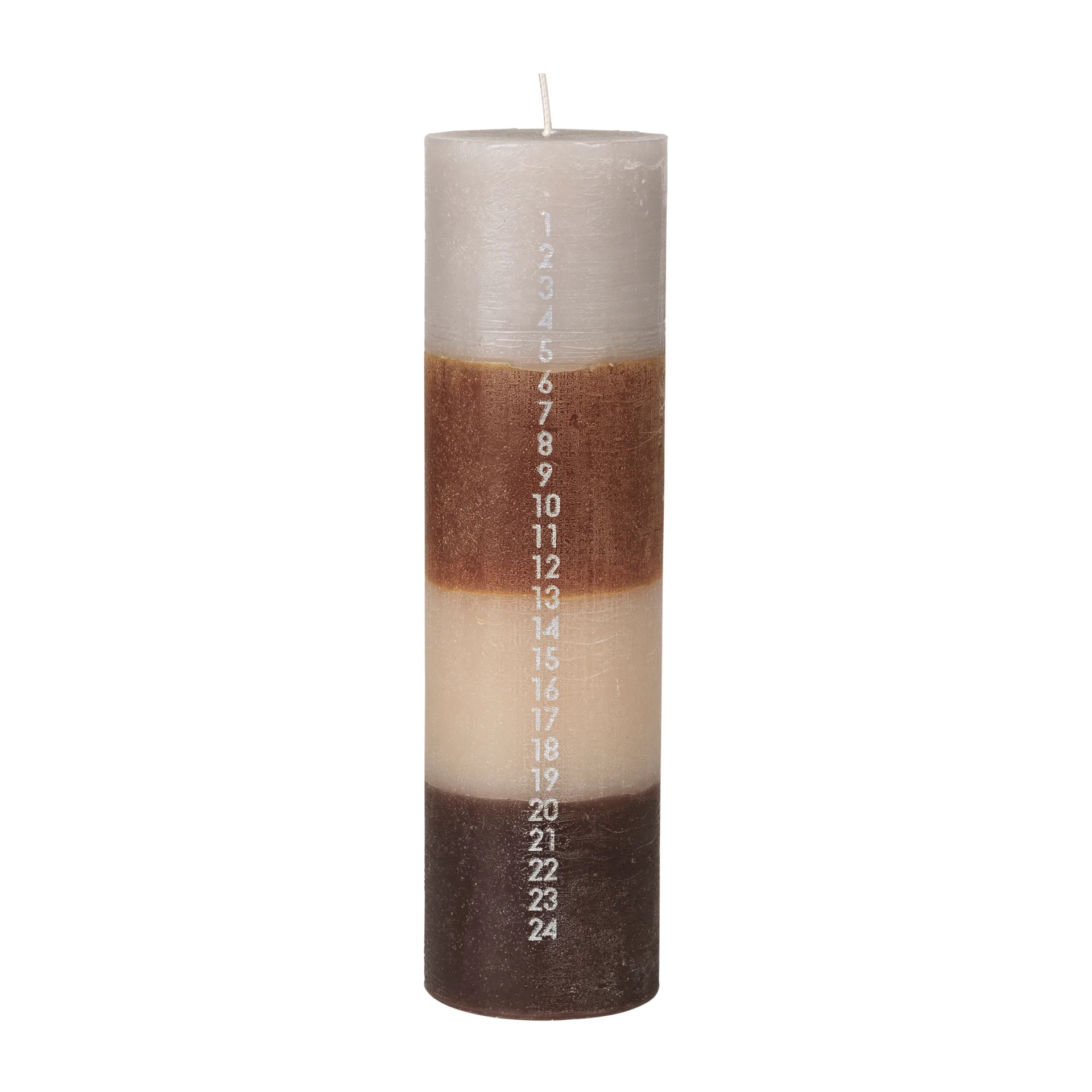 Colorblock kalenderlys, Multi/Brown Broste Copenhagen