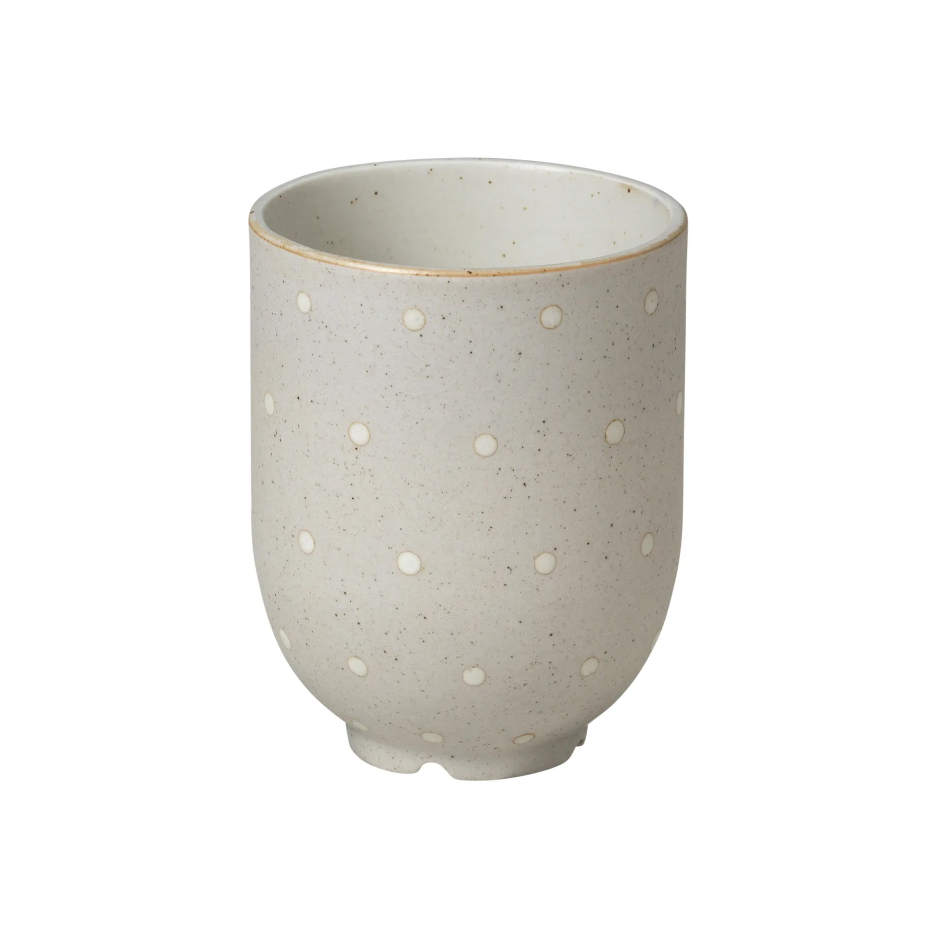 Eli krus 20 cl, Matte soft light grey dots Broste Copenhagen