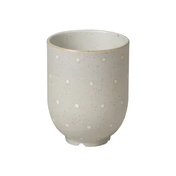 Eli krus 20 cl - Matte soft light grey dots - Broste Copenhagen