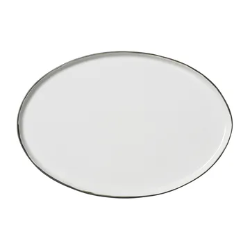 Esrum fad ovalt 26,5x39 cm - Ivory/Grey - Broste Copenhagen