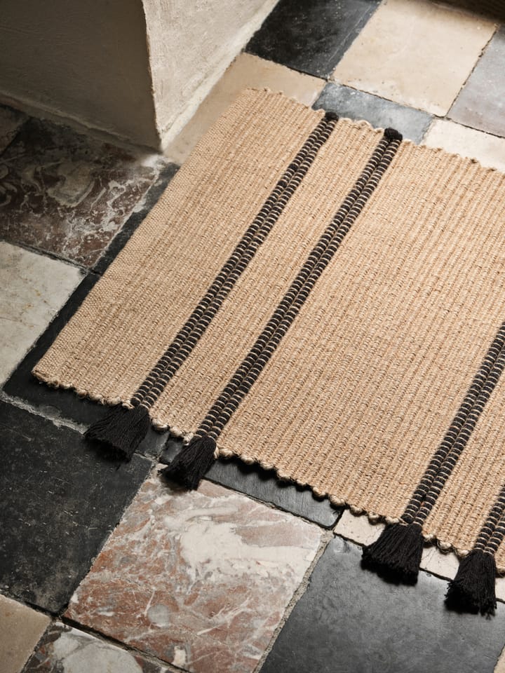 Ezra dørmatte 50x70 cm, Natural-black Broste Copenhagen