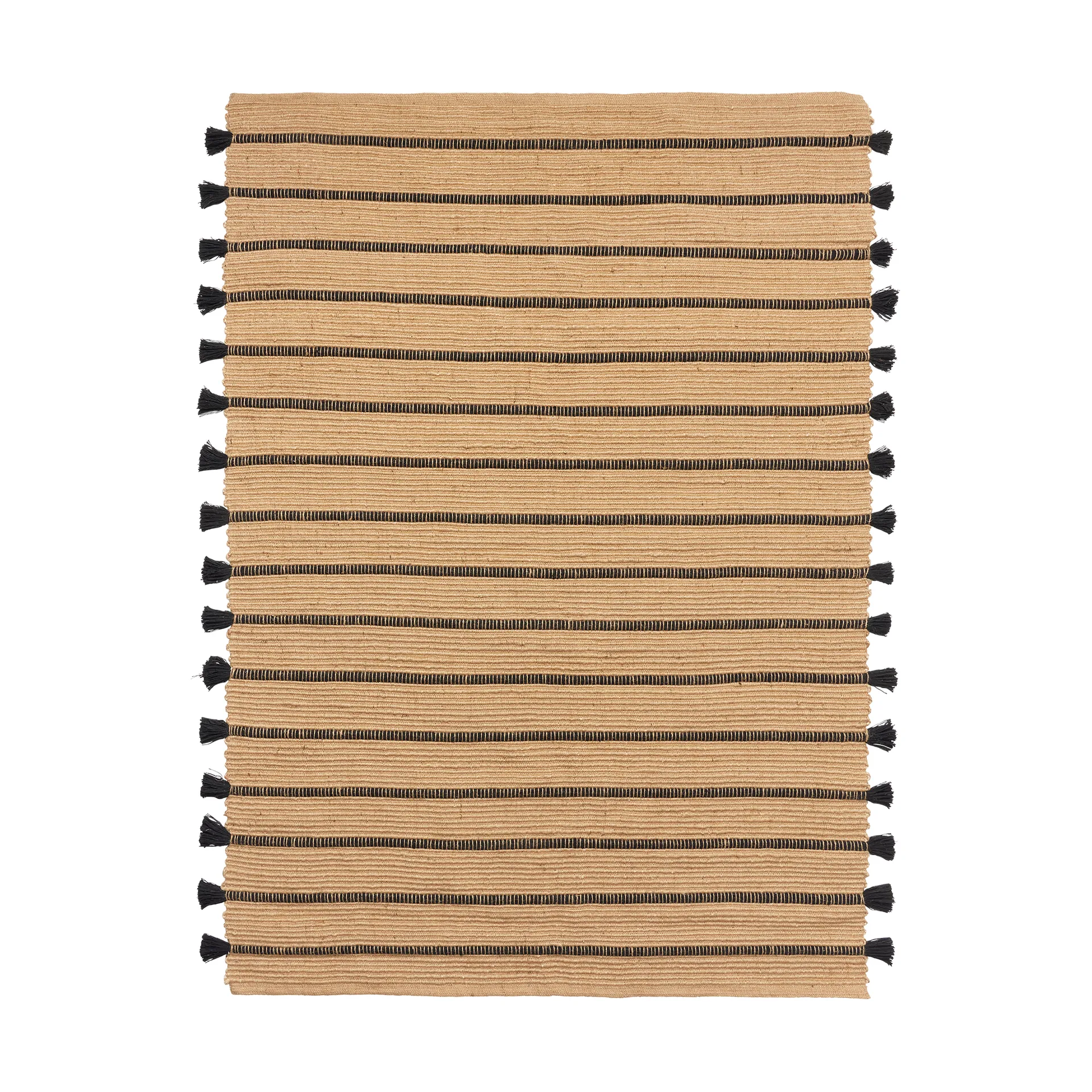 Ezra tæppe 140x200 cm, Natural-black Broste Copenhagen