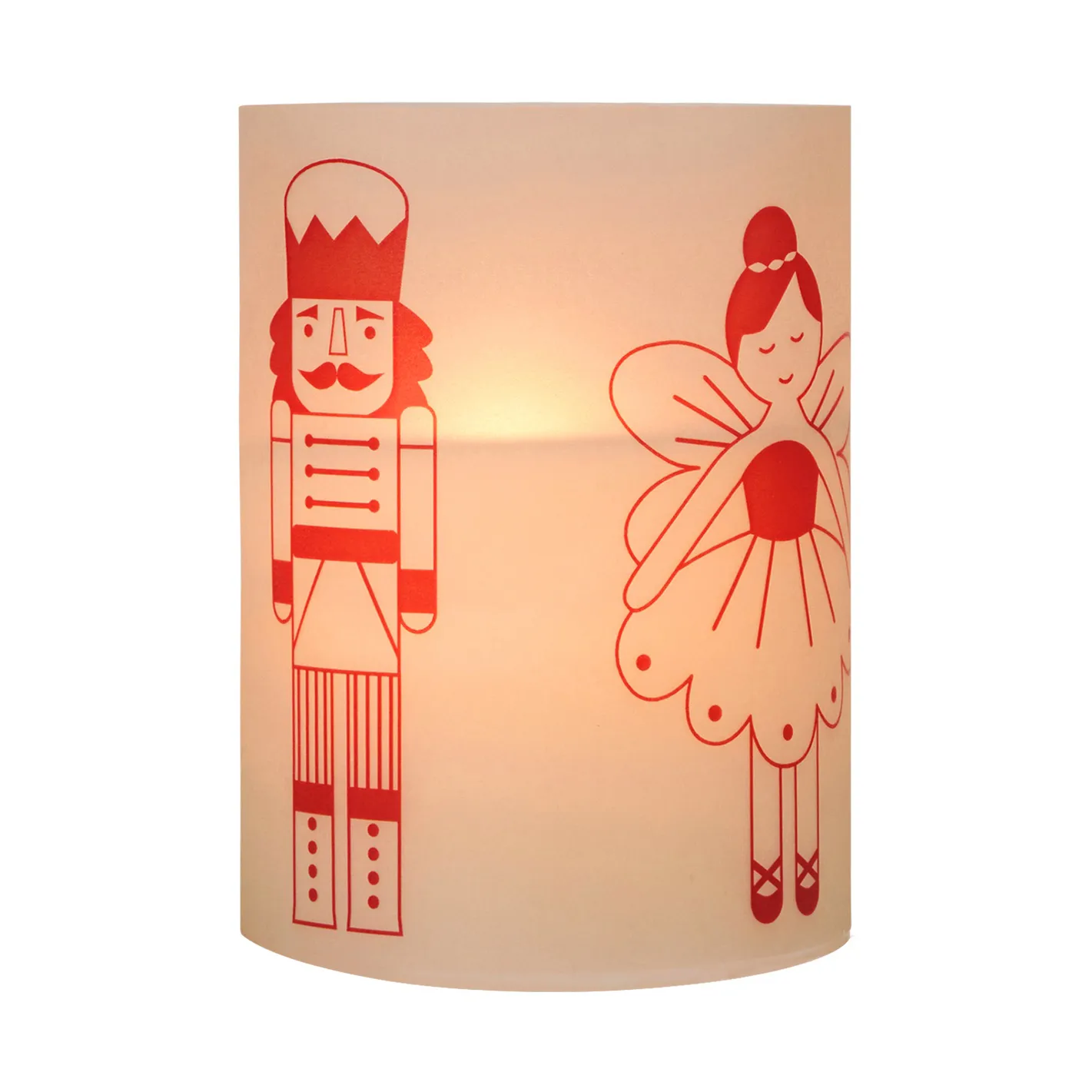 Fairy Tale lys 12 cm, Hvid-rød Broste Copenhagen