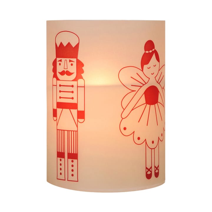 Fairy Tale lys 12 cm, Hvid-rød Broste Copenhagen
