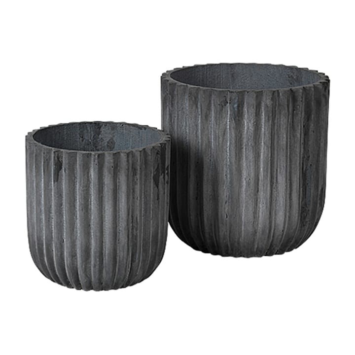 Fiber krukke 2-pak - Charcoal - Broste Copenhagen