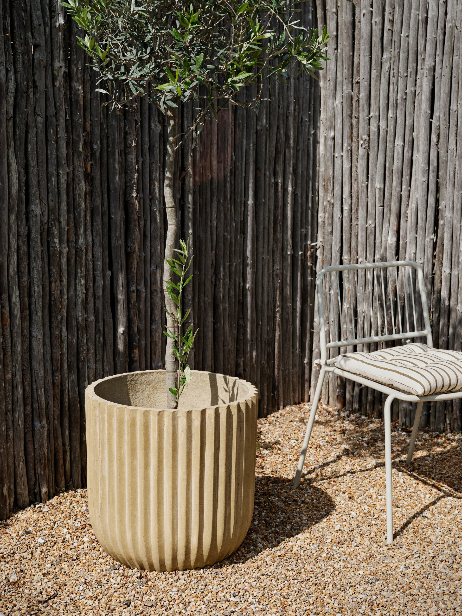 Fiber krukke Ø50 cm, Antique beige Broste Copenhagen