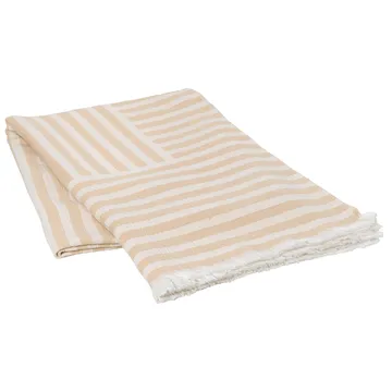 Frankie bomuldsplaid 130x180 cm - Taos taupe beige - Broste Copenhagen