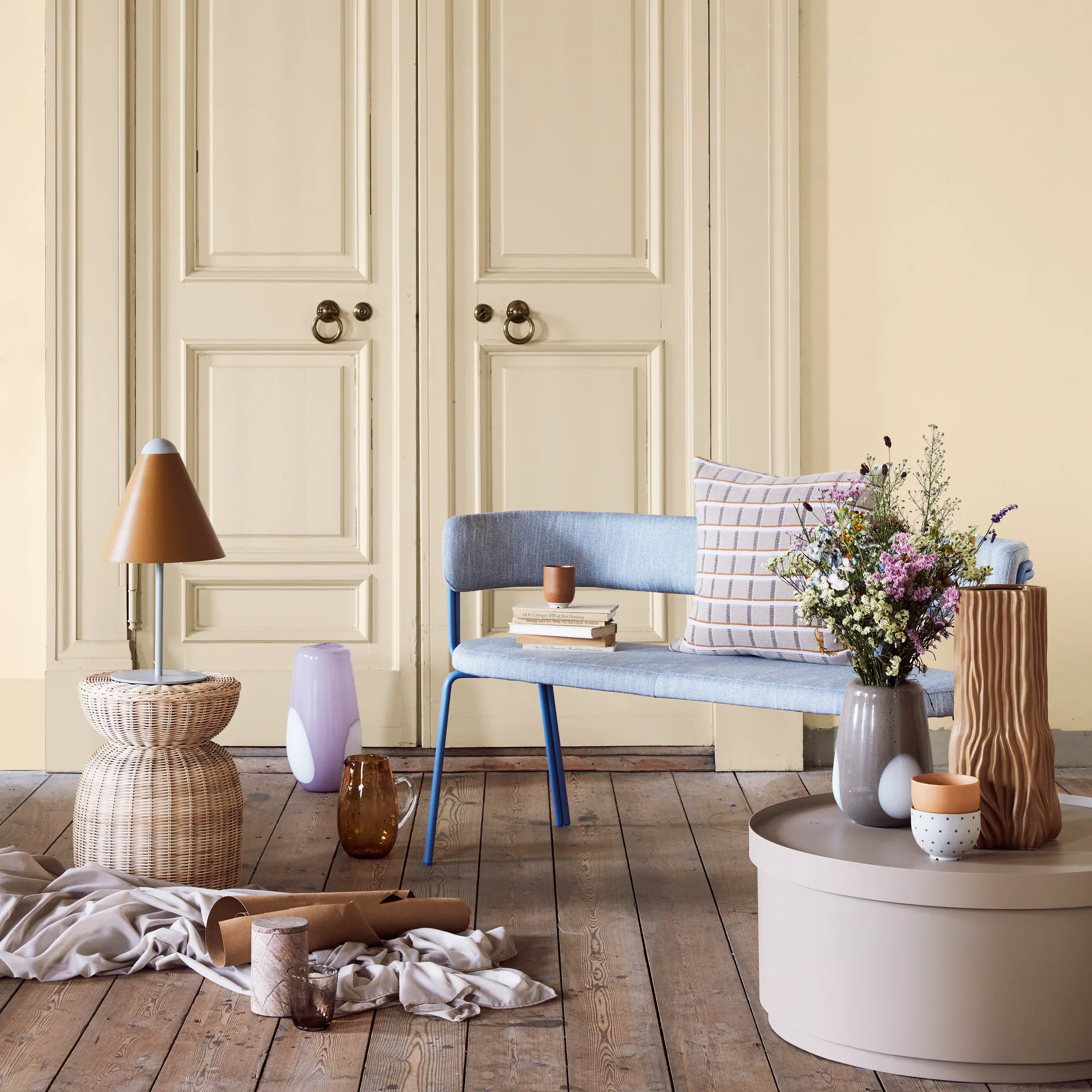 Gine lampefod, Light grey Broste Copenhagen