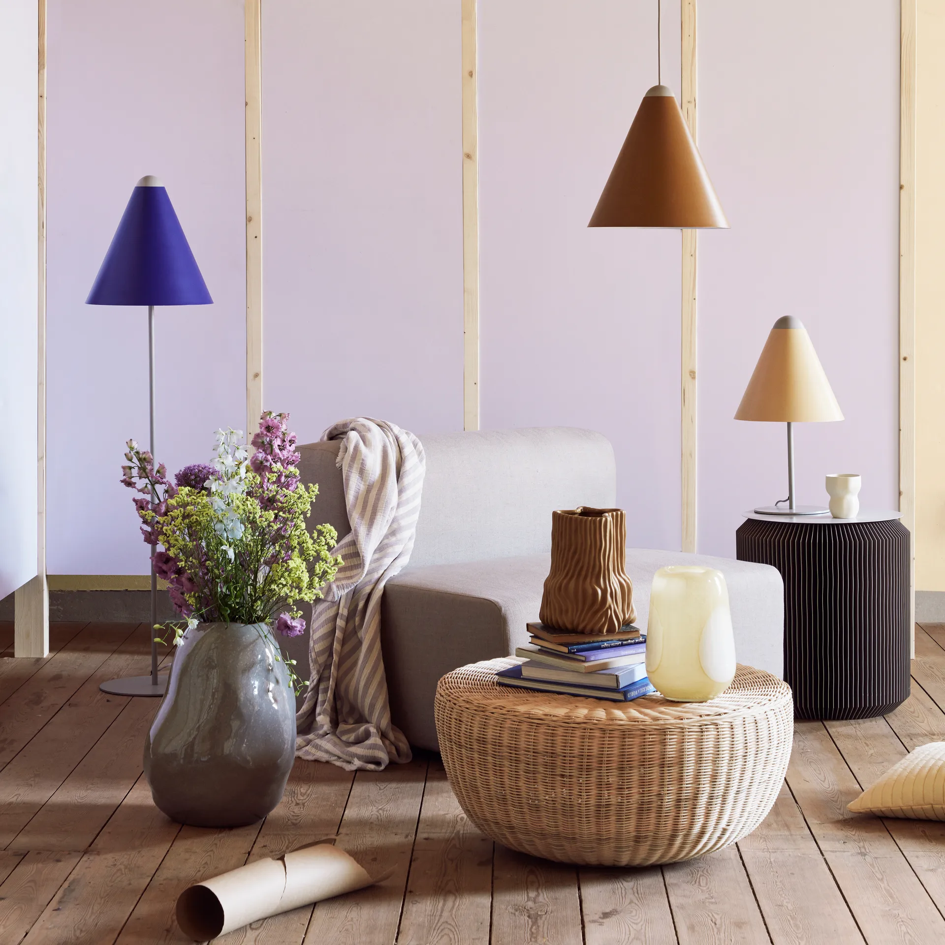 Gine lampeophæng, Light grey Broste Copenhagen