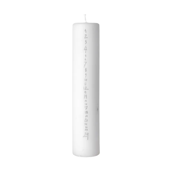 Handwritten kalenderlys - White-Silver - Broste Copenhagen