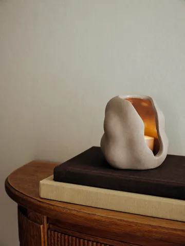 Hekla Hurricane lanterne - Dove Grey, Ø9,5 cm - Broste Copenhagen
