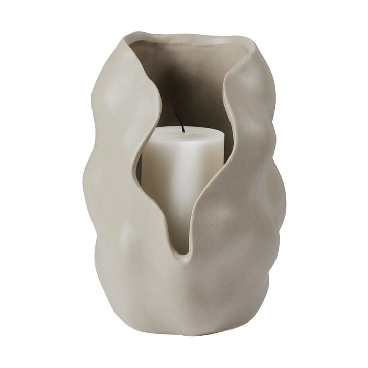 Hekla Hurricane lysestage Ø18,6 cm, Dove grey Broste Copenhagen