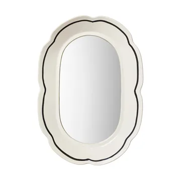 Hilma spejl 30x45 cm - Offwhite-sort - Broste Copenhagen