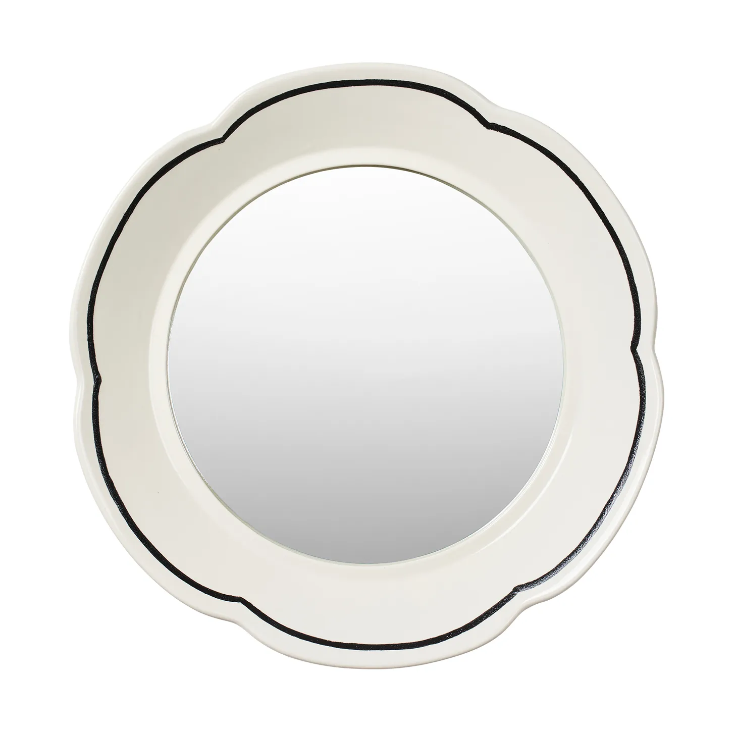 Hilma spejl Ø36 cm, Offwhite-sort Broste Copenhagen