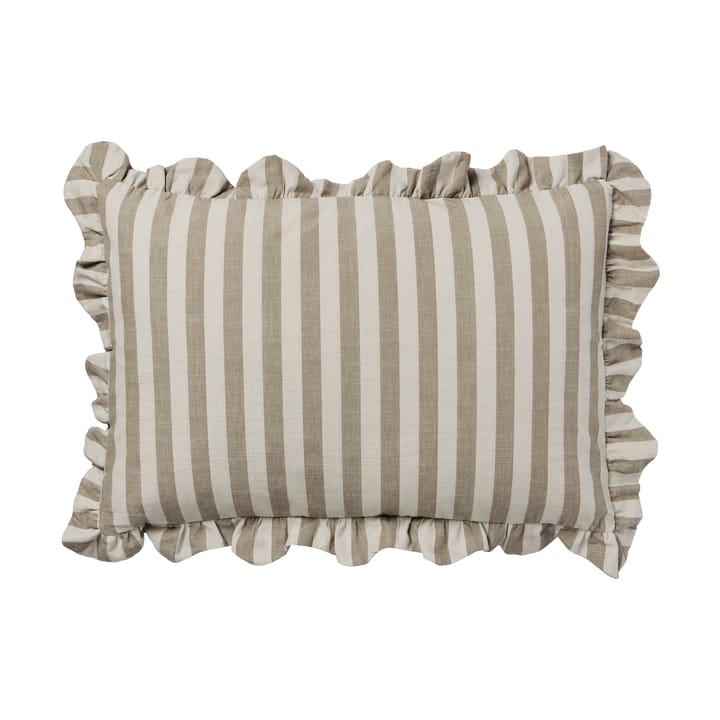 Ina pudebetræk - Brown kelp-castle beige, 40x60 cm - Broste Copenhagen
