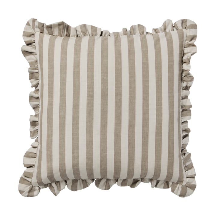 Ina pudebetræk - Brown kelp-castle beige, 50x50 cm - Broste Copenhagen
