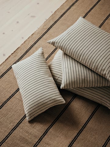 Karen pudebetræk - Light beige-sort, 50x50 cm - Broste Copenhagen