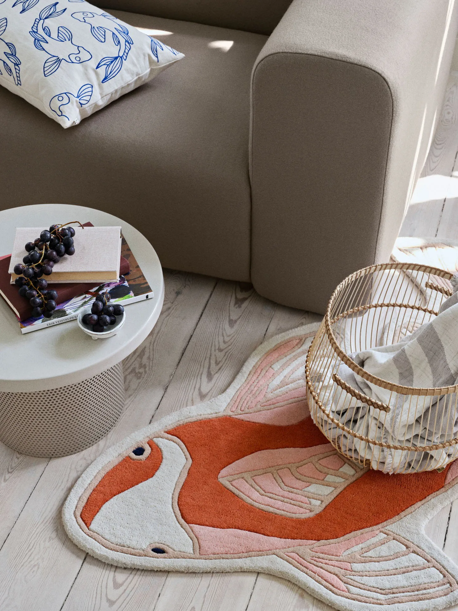 Koi tæppe 97x130 cm, Pumkin orange Broste Copenhagen