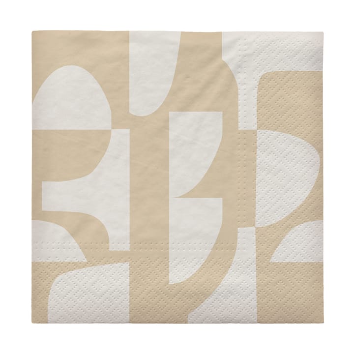Lara servietter 33x33 cm 20-pak - Black-off white - Broste Copenhagen