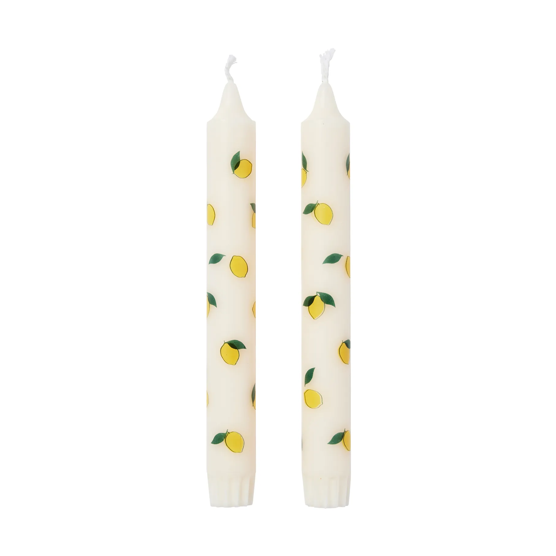 Lemon kronlys 2 pk, White-yellow Broste Copenhagen