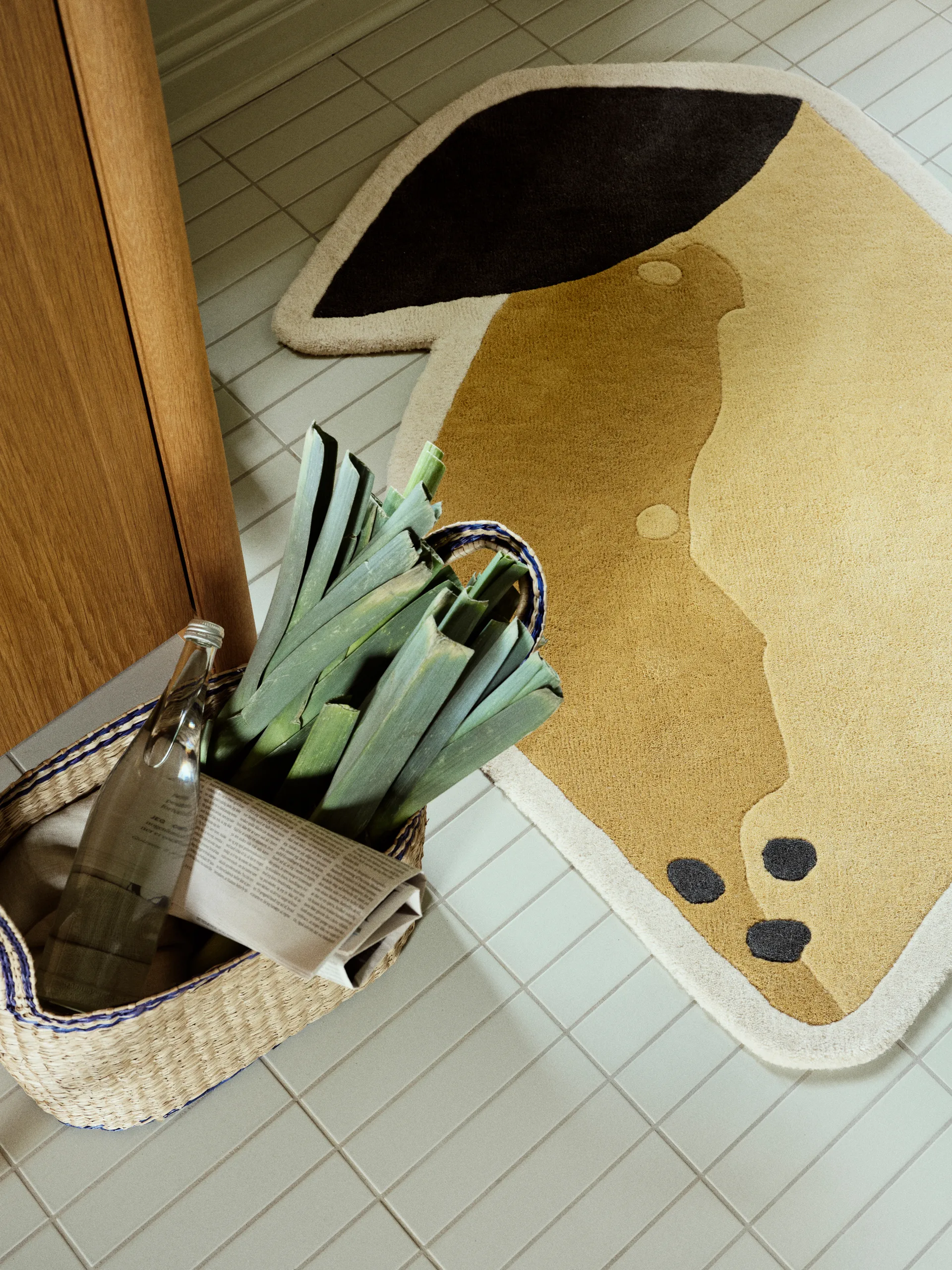 Lemon tæppe 86x120 cm, Harvest gold Broste Copenhagen