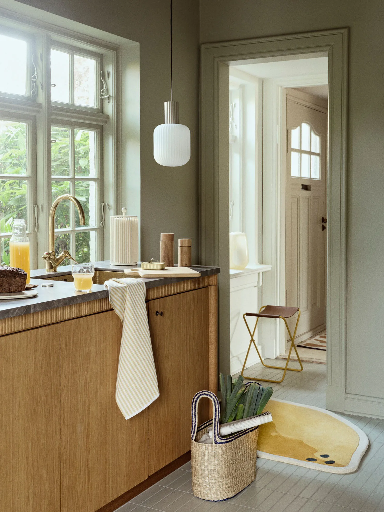 Lemon tæppe 86x120 cm, Harvest gold Broste Copenhagen