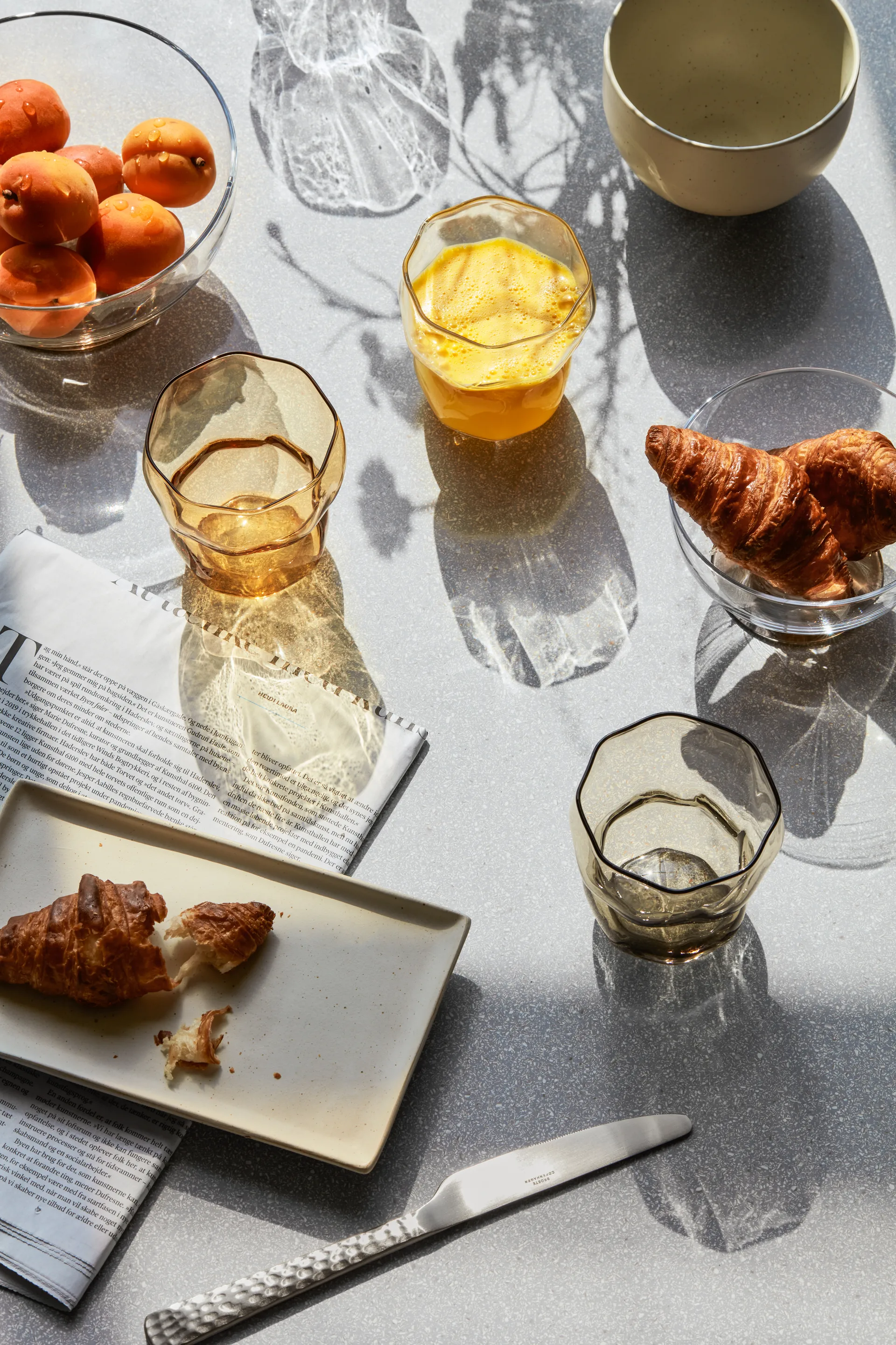 Limfjord drikkeglas 25 cl, Light grey Broste Copenhagen