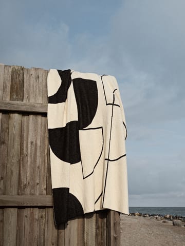 Maren plaid 130x180 cm - Black-off white - Broste Copenhagen