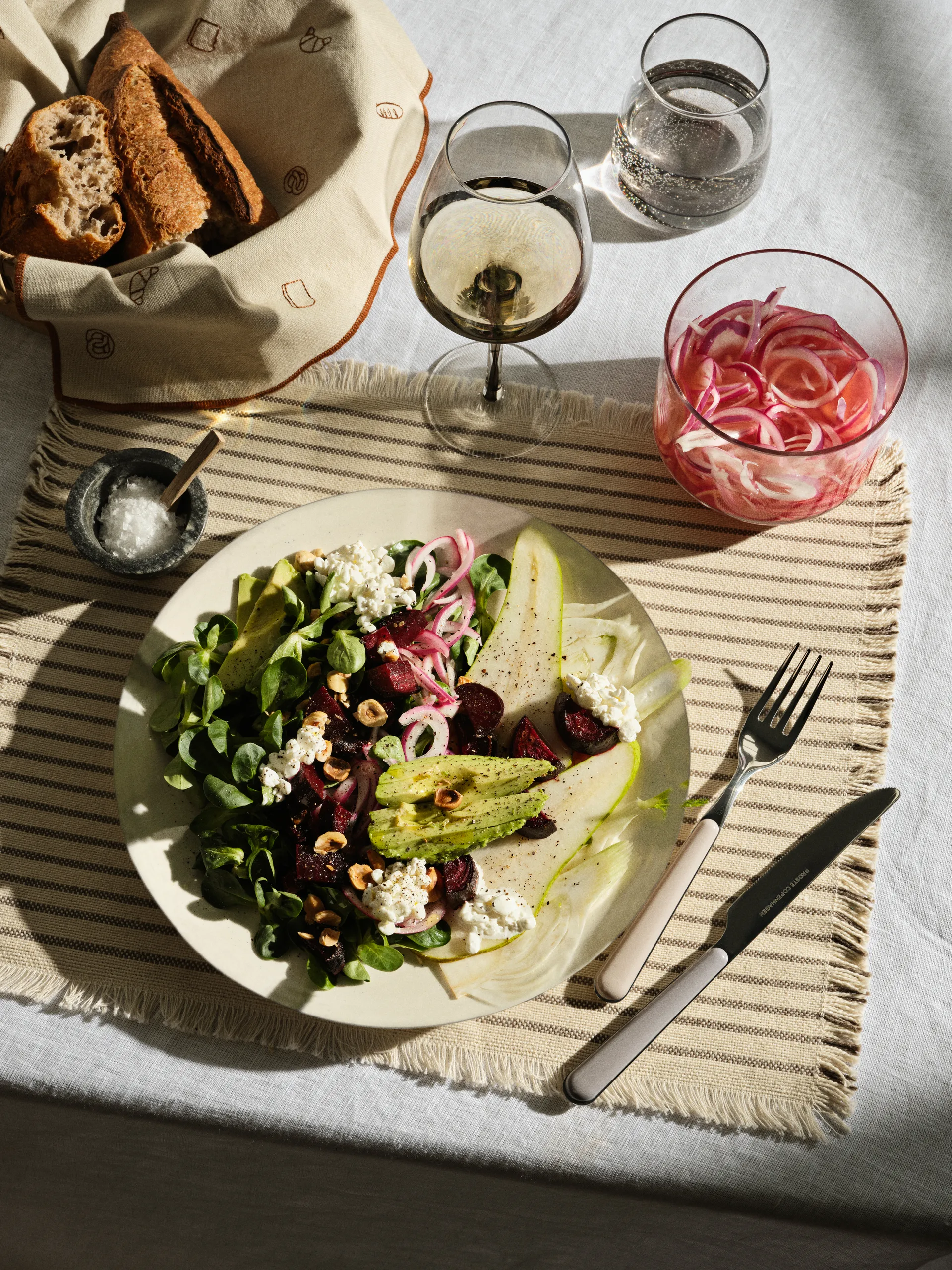 Marstal bestiksæt 8 dele, Grey tones Broste Copenhagen