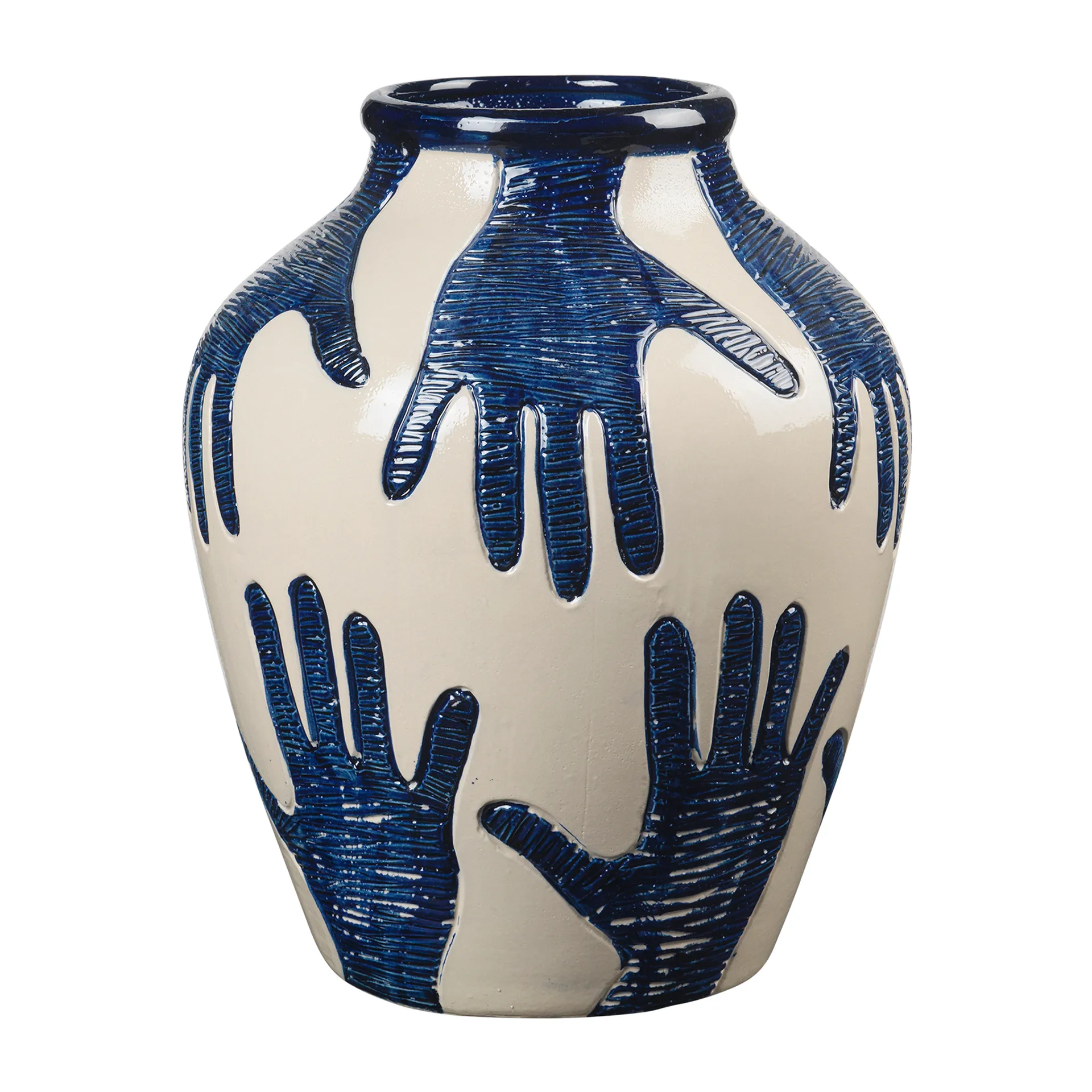 Mime vase 40 cm, Intense blue-rainy day Broste Copenhagen