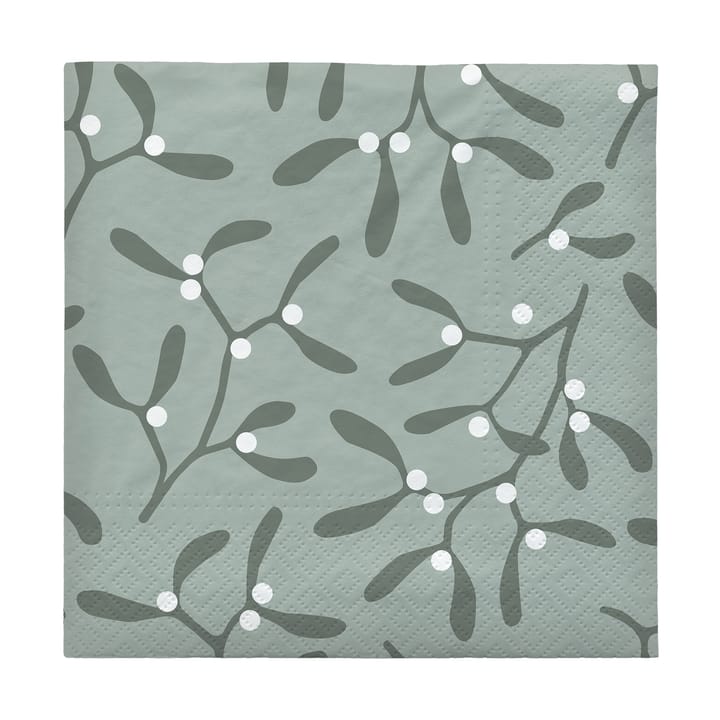 Misteltoe papirsserviet 33x33 cm 20-pak - White - Broste Copenhagen