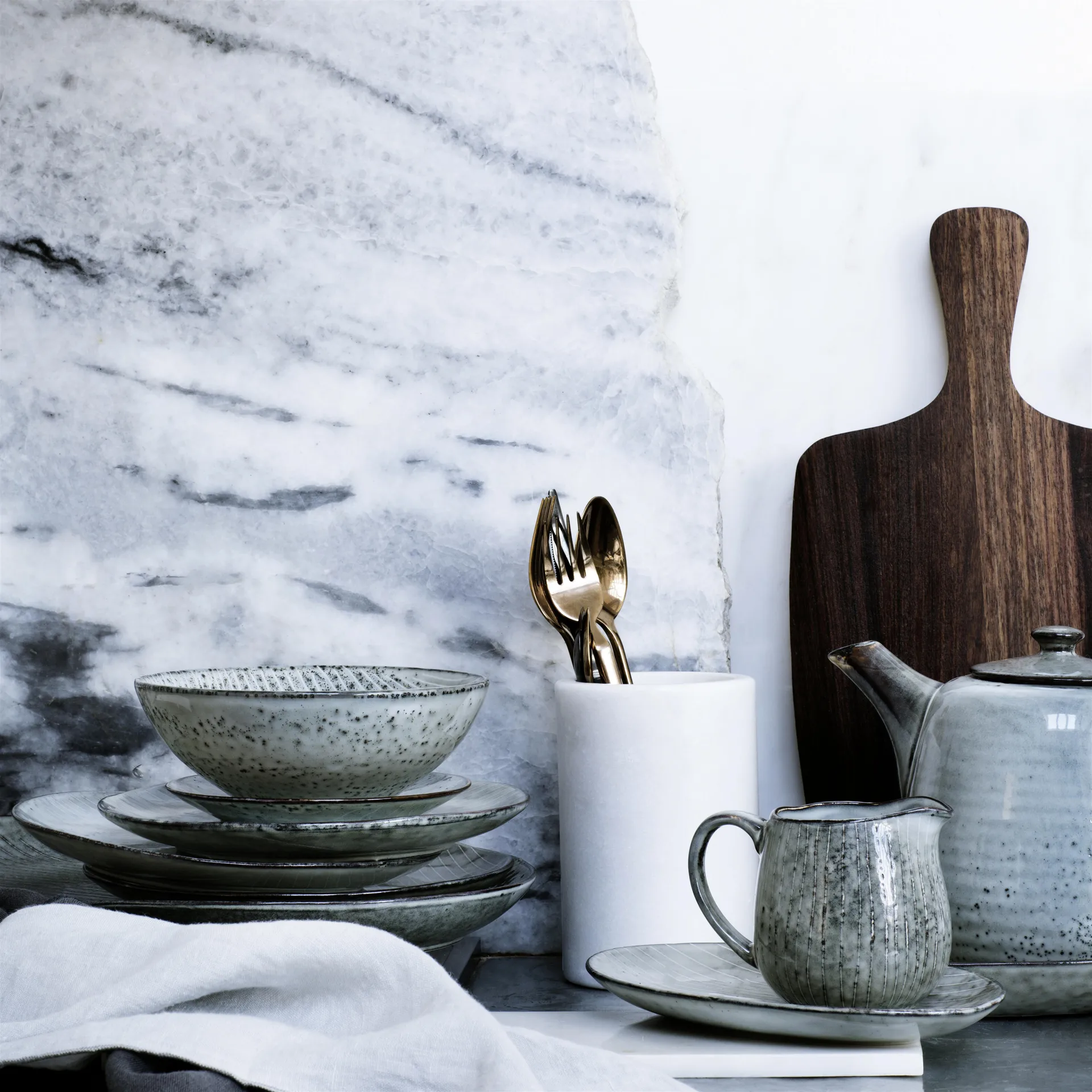Nordic sea tallerken, 4 stk Ø 20 cm,  Broste Copenhagen