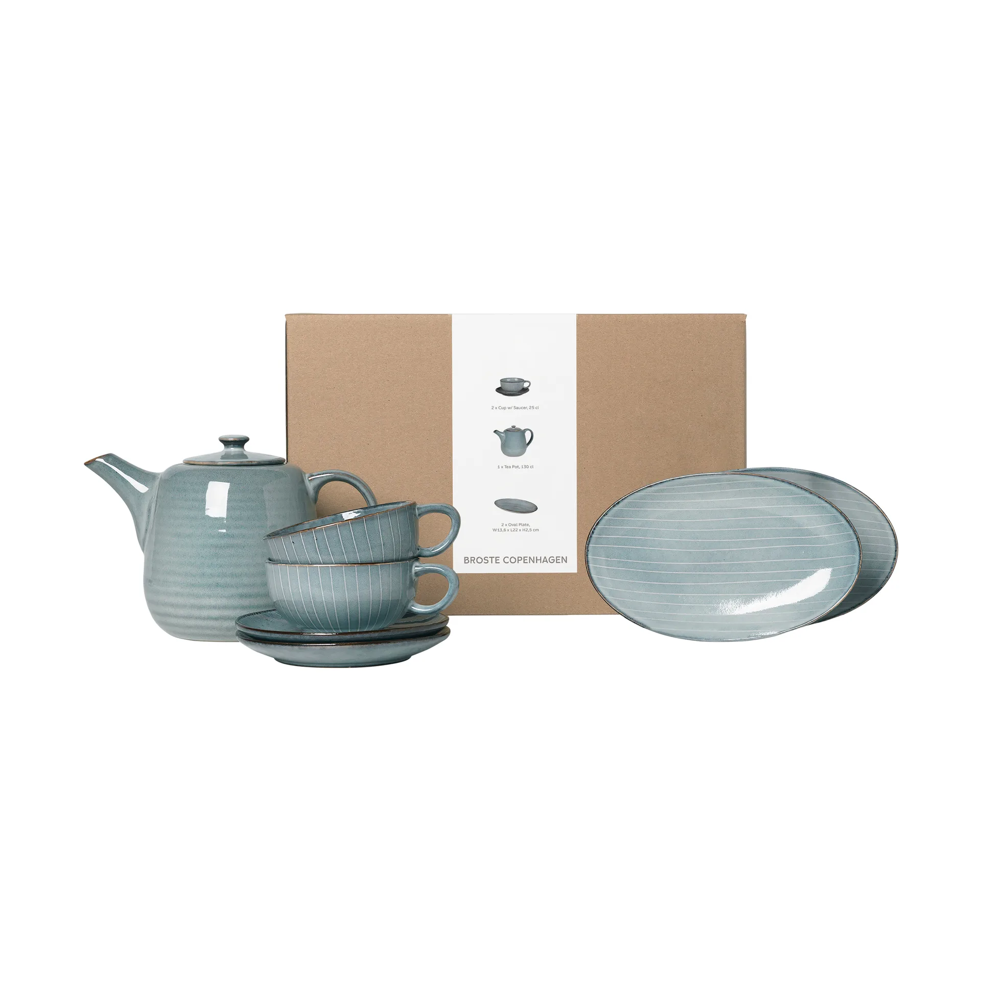 Nordic Sea teservice til to, 5 dele Broste Copenhagen